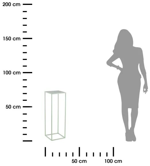 Virágállvány 70x24 cm világoszöld