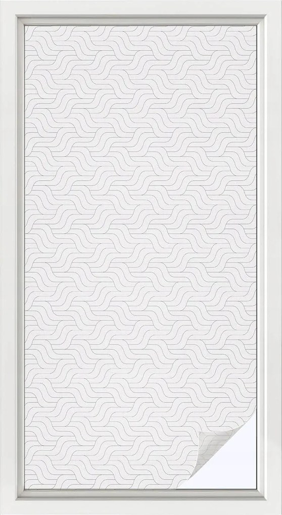 Ablakfólia Konyhai Fürdőszoba Adatvédelem Hullámos vonalak 50x100