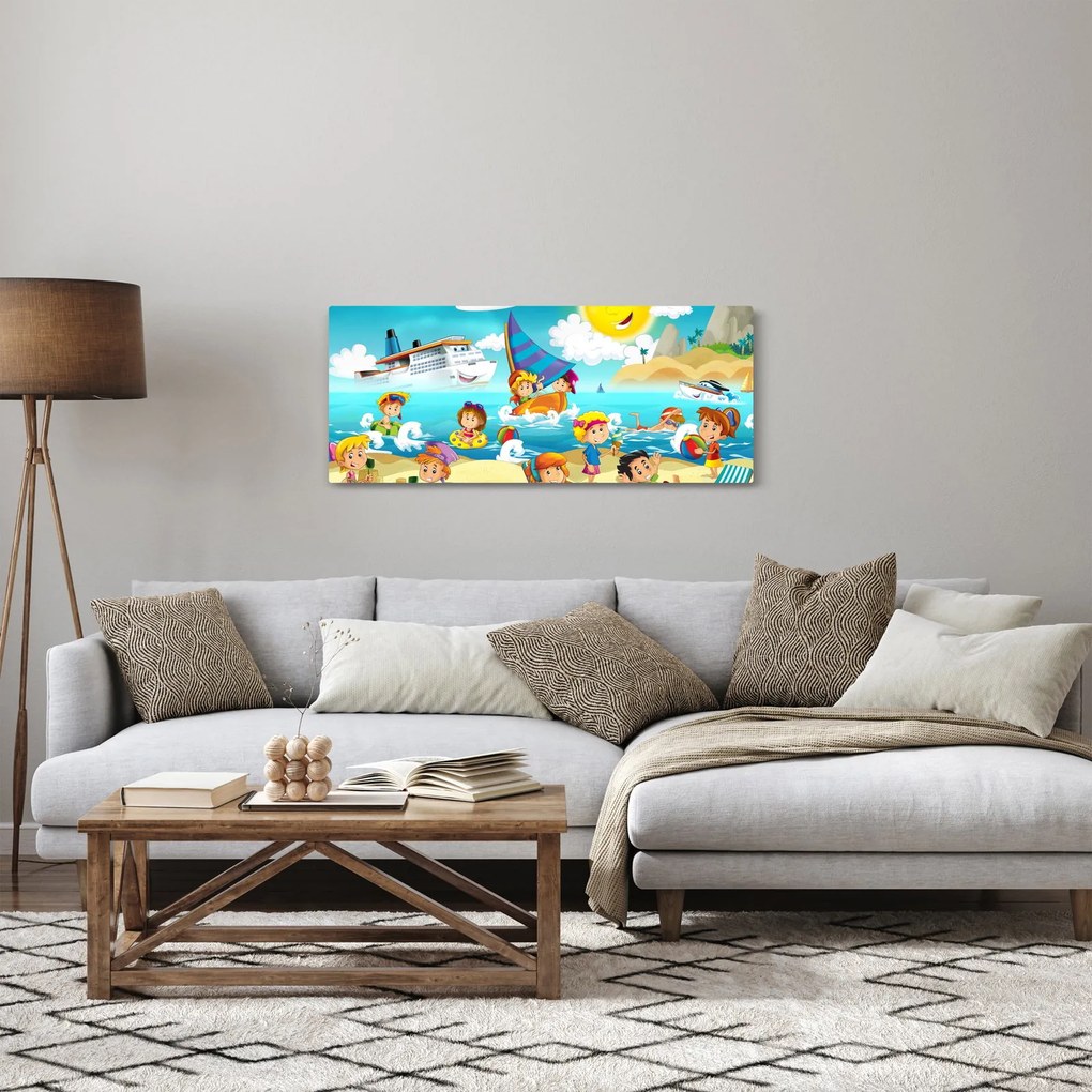 Kép - Egy nap a tengerparton (120x50 cm)