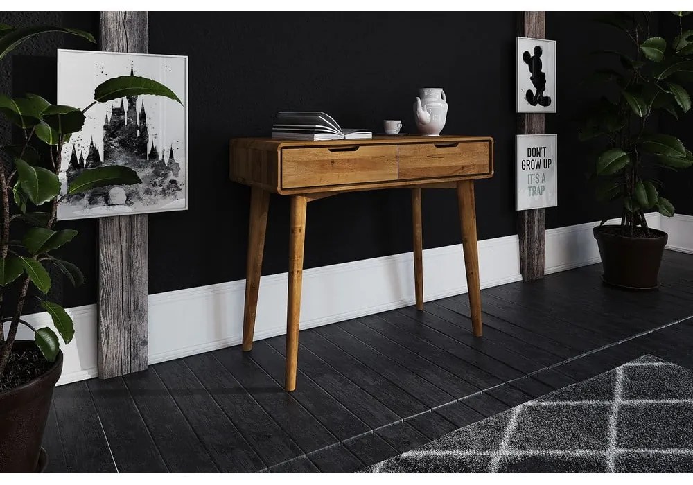 Tölgyfa fésülködőasztal 90x40 cm Greg - The Beds