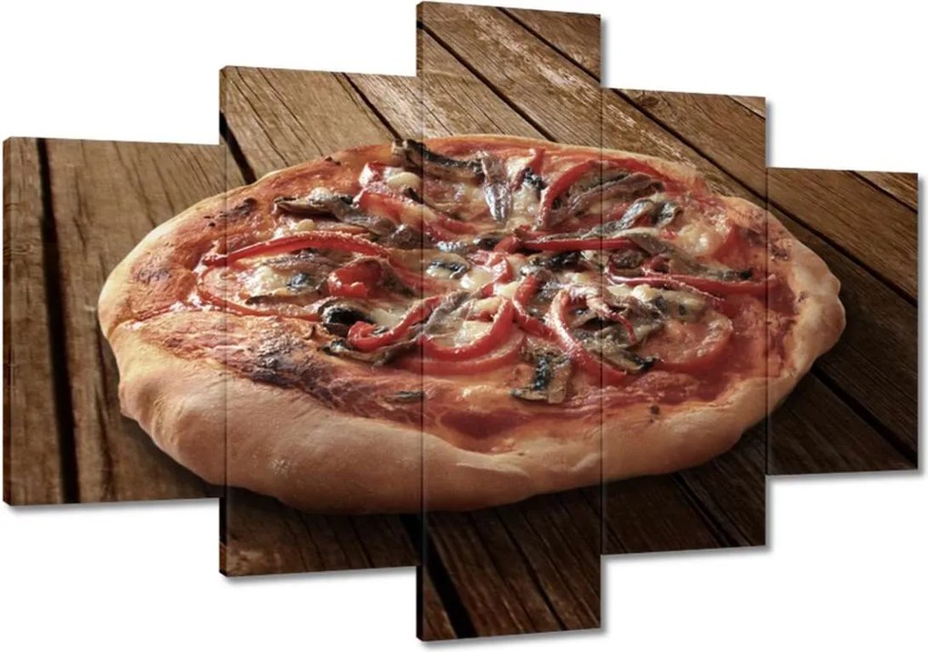 Képek 120x80 Pizza egy fából készült asztalon