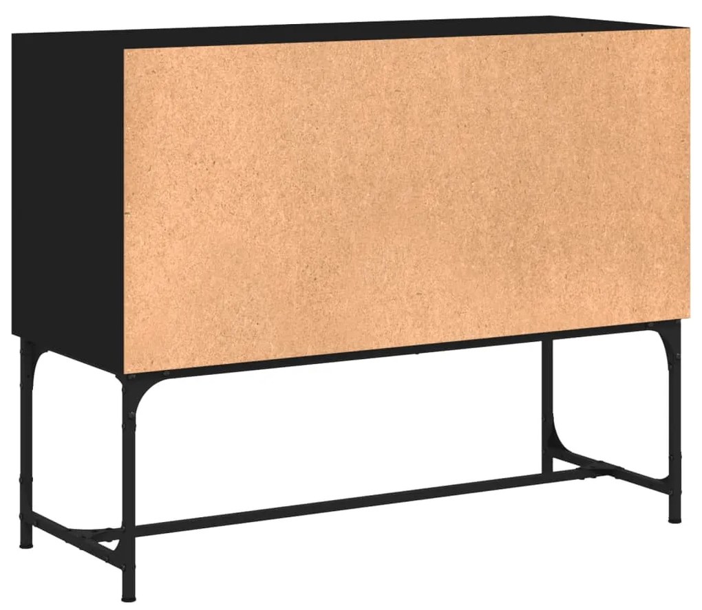 fekete szerelt fa tálalóasztal 100 x 40 x 79,5 cm