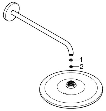 GROHE 26557000 - Fejzuhany-készlet RAINSHOWER 310 422 mm fényes króm