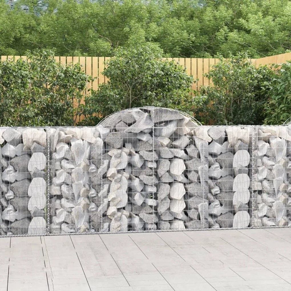 10 db íves horganyzott vas gabion kosár 200 x 50 x 100/120 cm