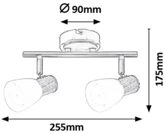 Rabalux 6487 - Spotlámpa GAVIN 2xE14/40W