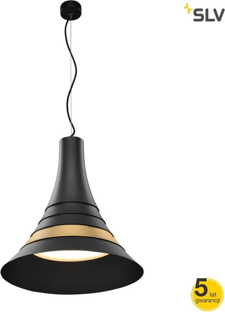 SLV 1001350 BATO Modern Függesztett Lámpa Fekete LED IP20