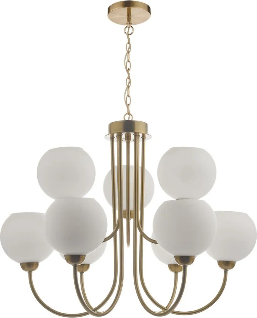DAR LIGHTING IND1335 IDINA Glamour Csillár Sárgaréz, Opál E14 IP20