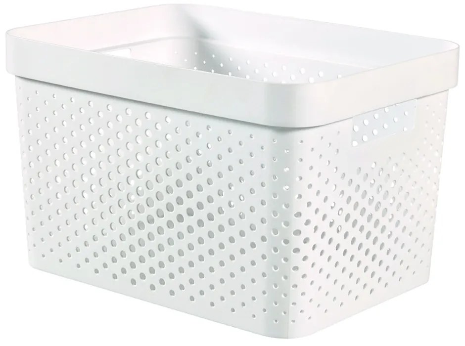 Infinity Dots fehér tárolókosár, 17 l - Curver
