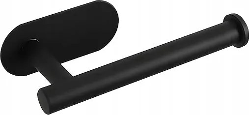 WC-papír tartó öntapadós fúrás nélkül fekete acél