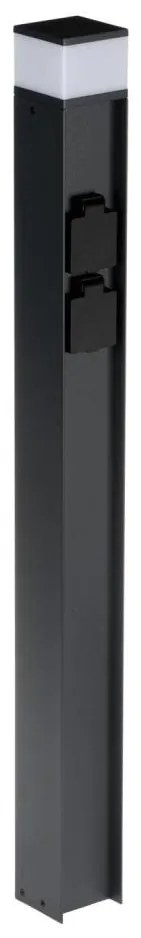 Kanlux 38767-Kültéri lámpa 2 aljzattal DASTEN 1xG9/11W/230V 80 cm IP44 antracit