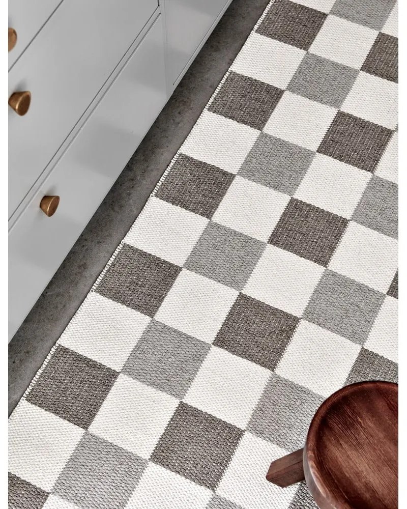 Bézs-krémszínű kültéri-beltéri futószőnyeg 70x300 cm Pix Dark Linen – Pappelina