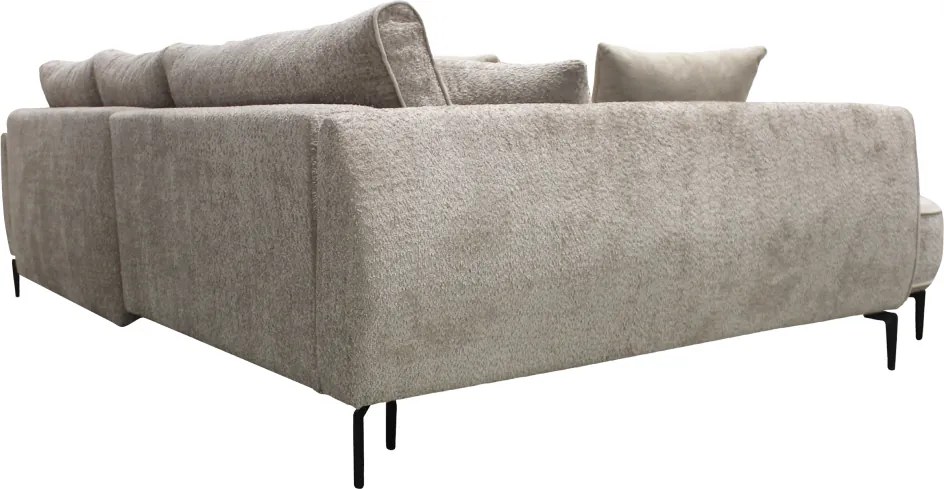 Sarokkanapé, szürkésbézs Taupe, balos, MURIEL ROH