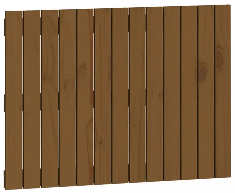 mézbarna tömör fenyőfa fali fejtámla 82,5 x 3 x 60 cm