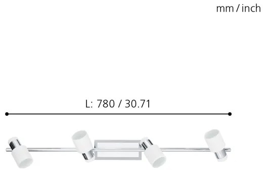 Eglo 92087 - LED Spotlámpa DAVIDA 4xGU10-LED/5W/230V