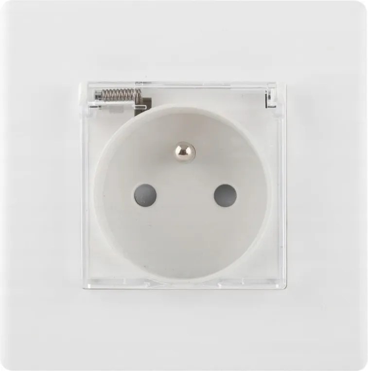 Érintkező Konnektor Műanyag Vízálló Fedéllel FI60 Fehér