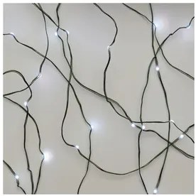 LED karácsonyi nano fényfüzér, zöld, 7,5 m, kültéri és beltéri, hideg fehér, időzítő