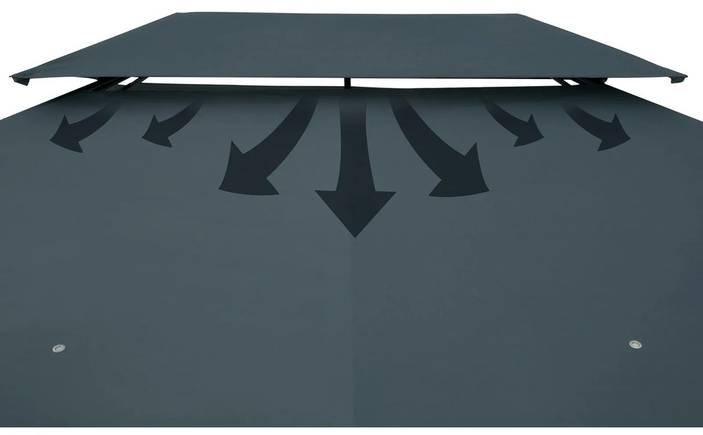 Deuba Topas kerti pavilon 4x3 m - antracit