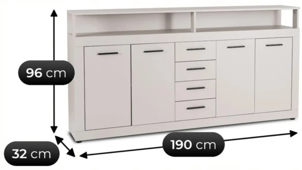 Komoda BLAGO 190 cm Kaszmir