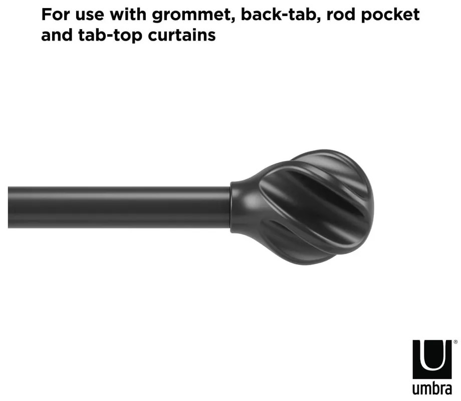 Acél bővíthető függönykarnis 107 - 305 cm Helix – Umbra