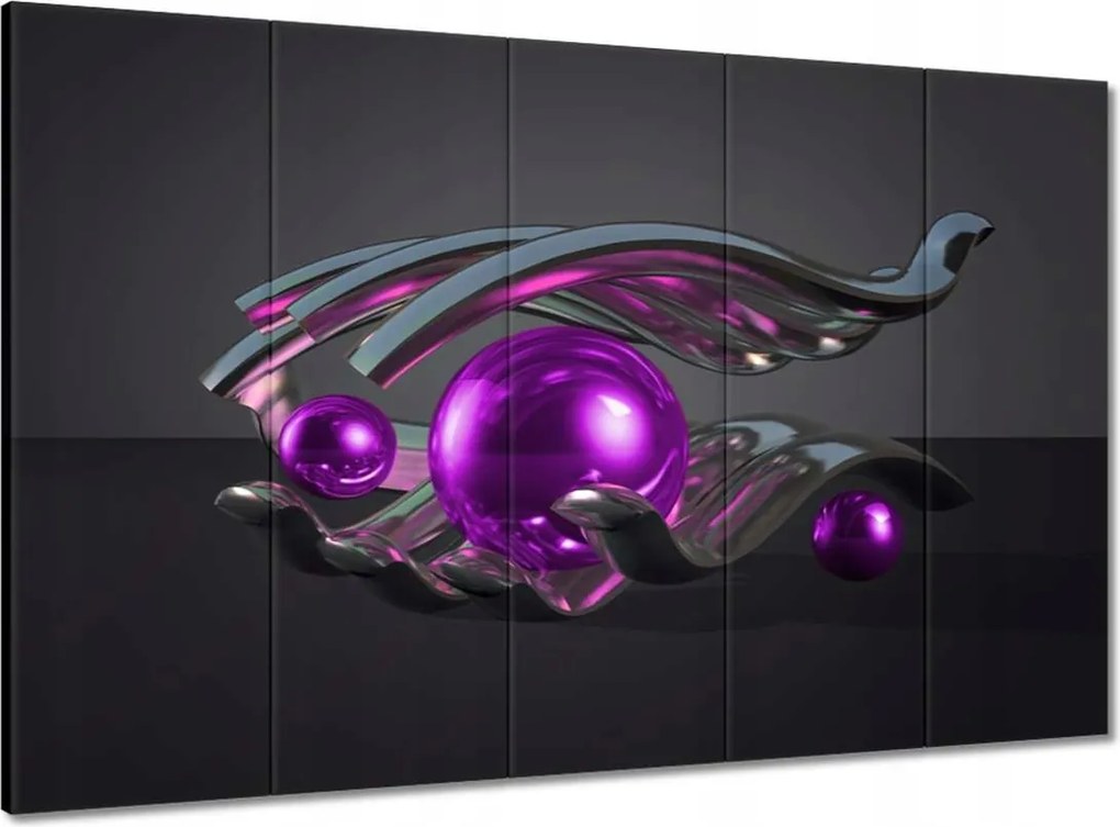 Vászonkép 100x70 Lila gömbök