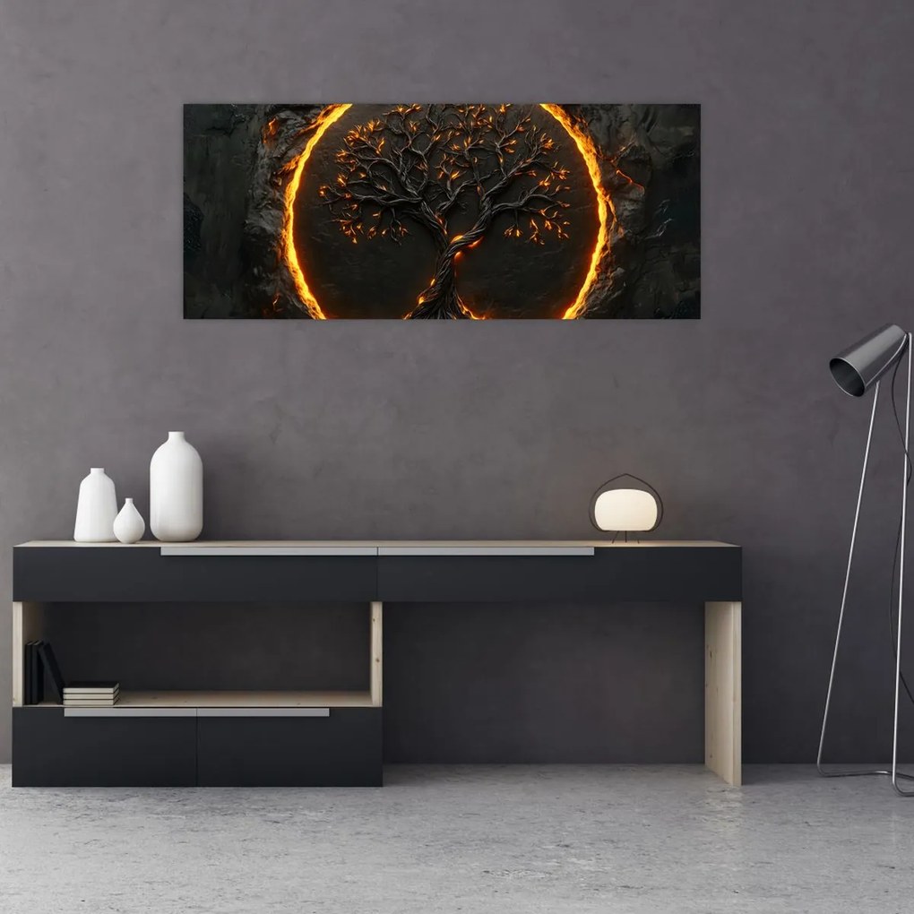 Kép – Életfa lávában II. (120x50 cm)
