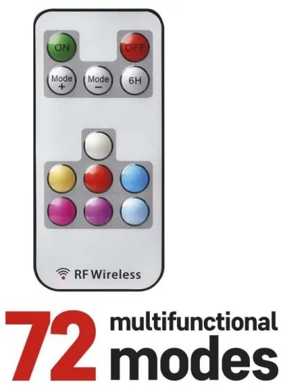 LED RGB Karácsonyi kültéri lánc 160xLED/72 mód 19m IP44 + távirányító