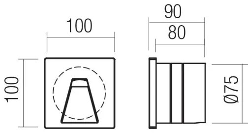 Redo 91196 - LED kültéri tájékozódó lámpatest BAST LED/2,5W/230V IP65 antracit