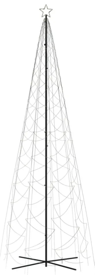 kúp alakú karácsonyfa 1400 meleg fehér LED-del 160 x 500 cm