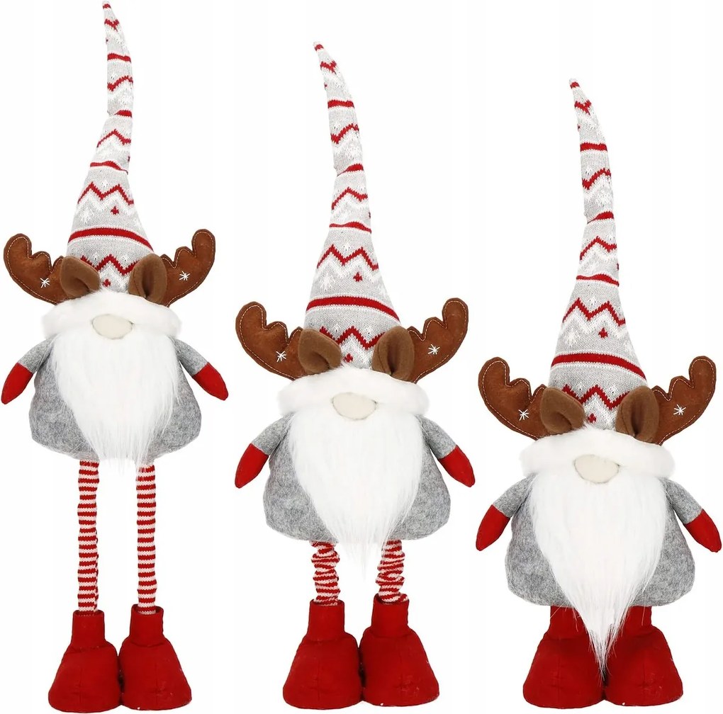 Rénszarvas Karácsonyi Teleszkópos Nagy Gnóm 80cm magas Állítható XXL