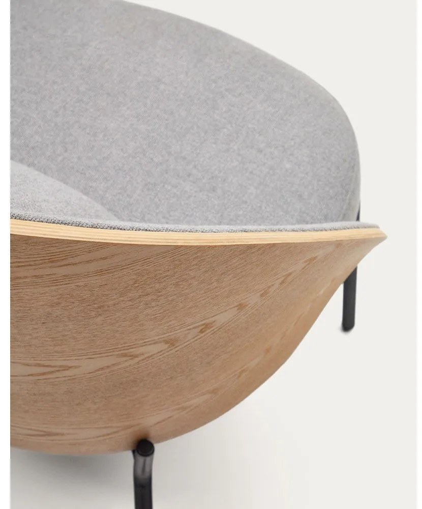 Szürke-natúr színű fotel Eamy – Kave Home