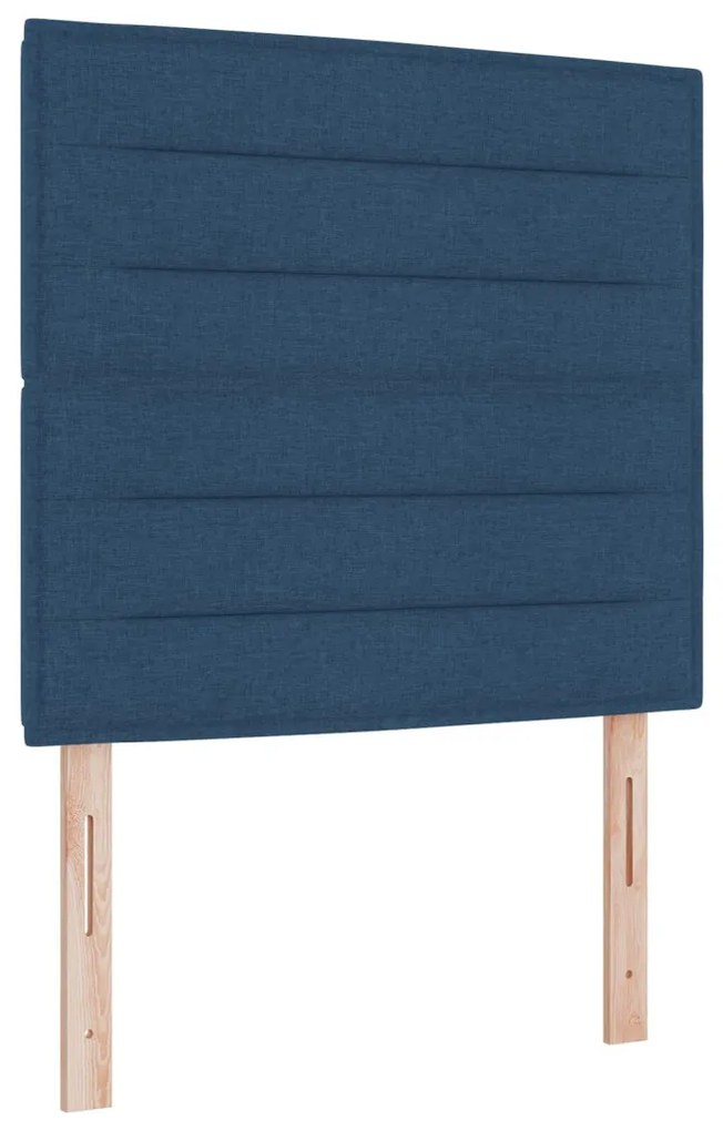 Box Spring Ágy Matraccal Kék 90x200 cm Szövet