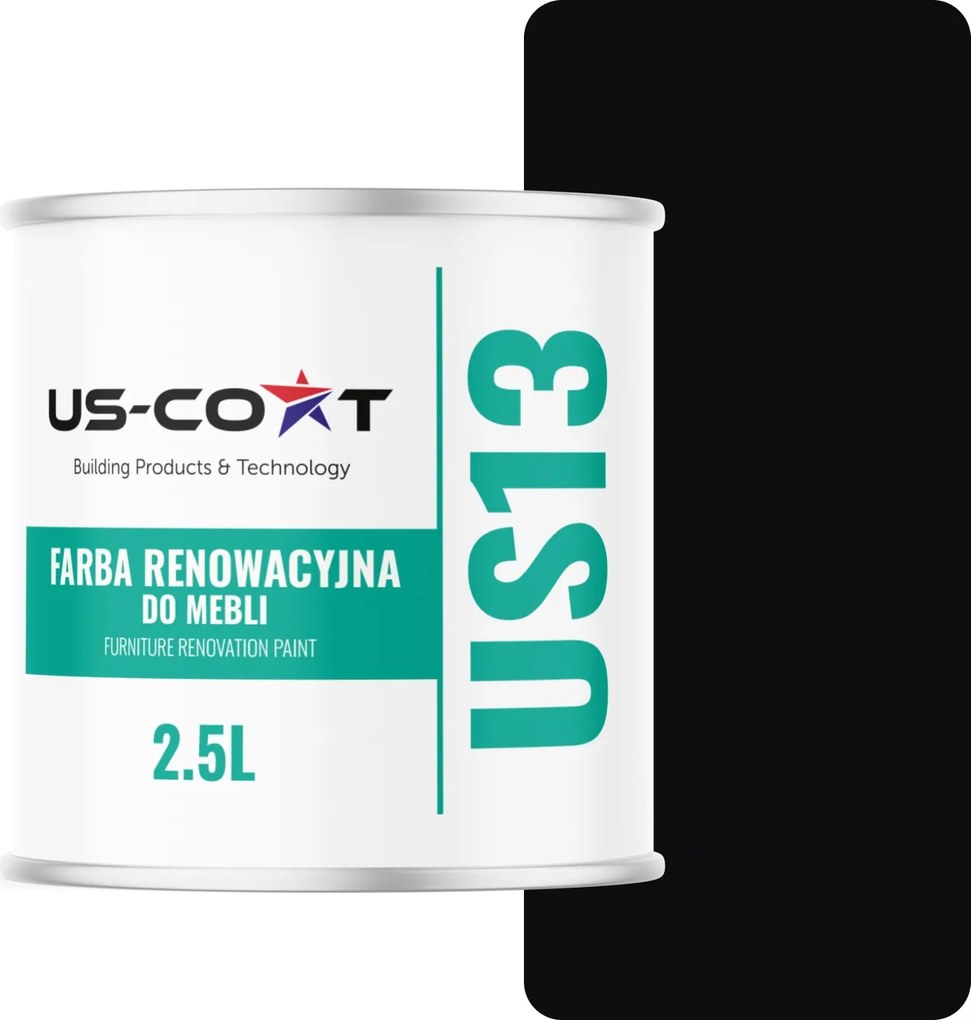 Konyhabútor Festék Szekrény Frontok Mdf Fekete Szín RAL9005 Matt 2,5L