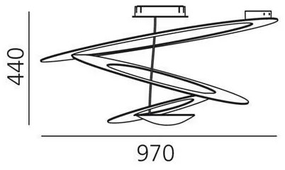 Artemide 1253120A - LED Dimmelhető mennyezeti lámpa PIRCE LED/44W/230V 3000K arany