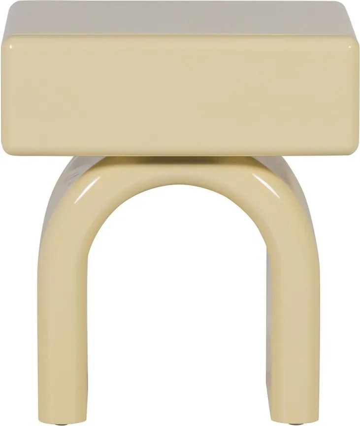 Világossárga fényes éjjeliszekrény Zorel – WOOOD