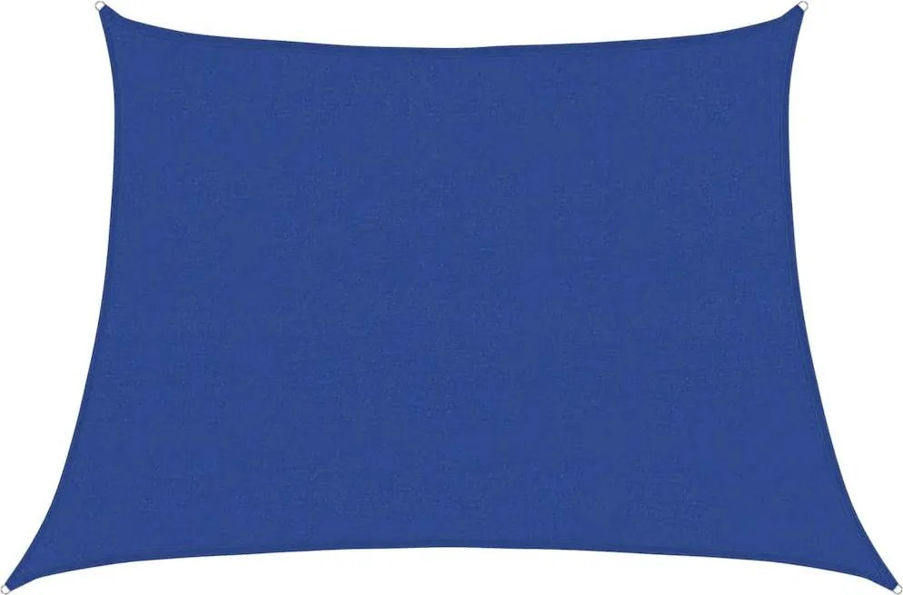 vidaXL kék trapéz alakú HDPE napvitorla 160 g/m² 4/5 x 3 m