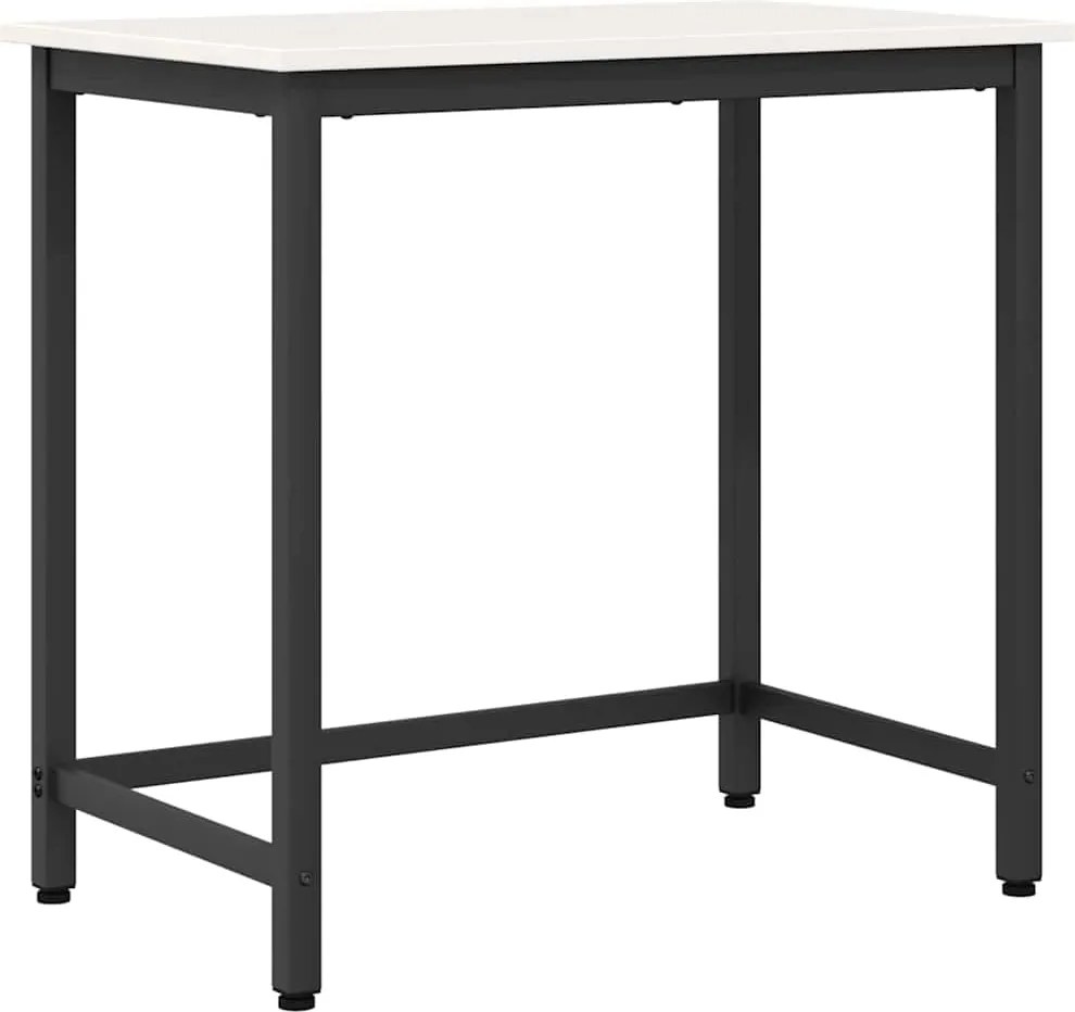 vidaXL asztal Fehér 80 x 50 x 77 cm Műszaki fa és acél