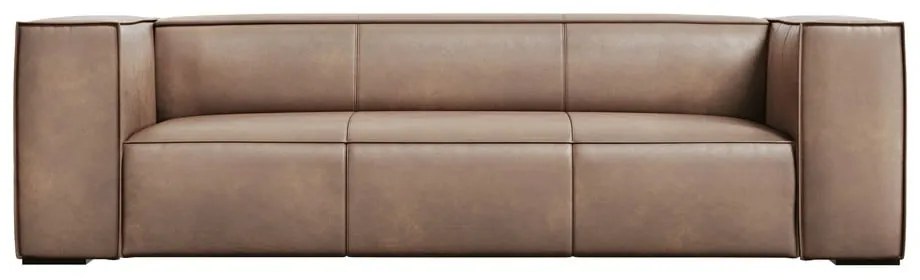 Világosbarna bőr kanapé 227 cm Madame – Windsor &amp; Co Sofas