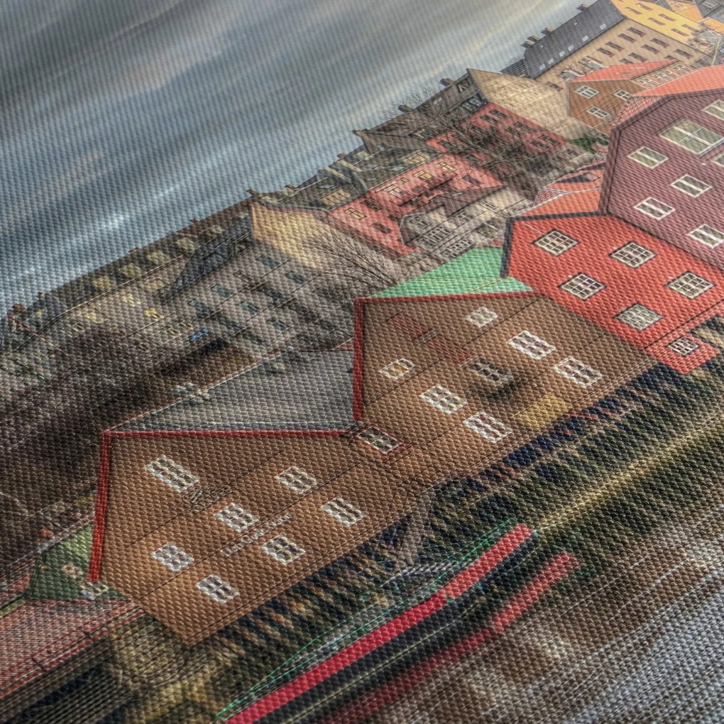 Kép - házak a folyó mellett (120x50 cm)