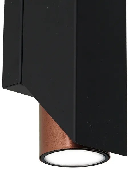 Fali lámpa WALL 2xGU10/8W/230V fekete/réz
