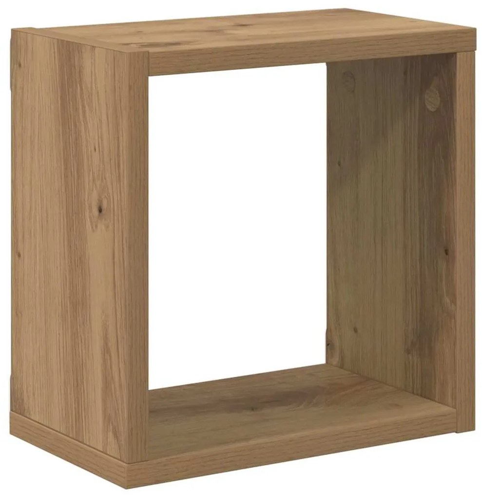 Fali Polcok 2 pcs kézműves tölgy 26 x 15 x 26 cm Faanyag
