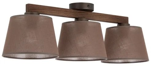 Brilagi - Felületre szerelt csillár LATTE 3xE27/15W/230V fenyő/barna