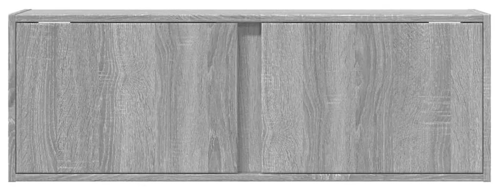 szürke sonoma színű fali TV-szekrény LED-ekkel 100 x 31 x 35 cm