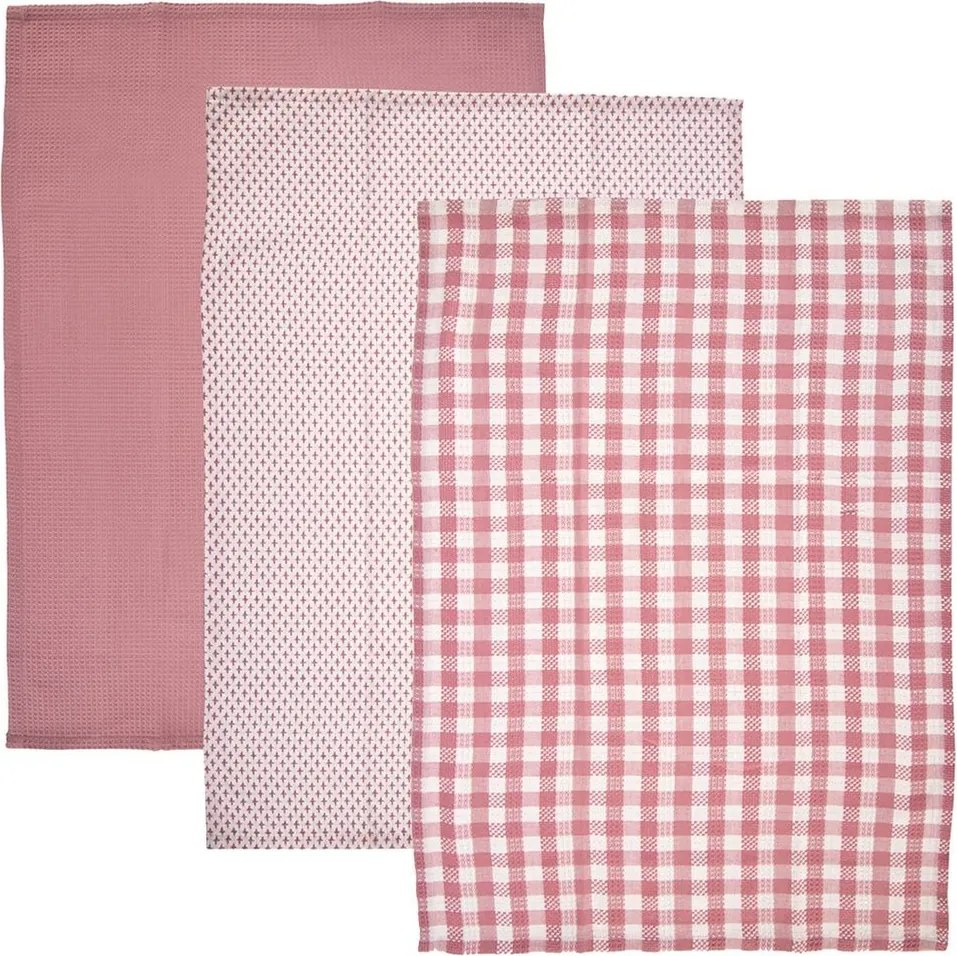 3x Konyhai törlőkendő Pamut törlőkendő Kéztörlő Edény Szalvéta