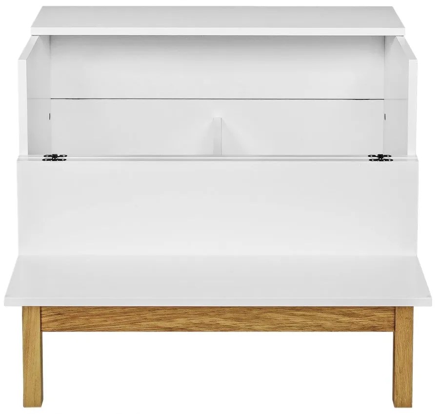 Grande fehér-natúr színű bortartó szekrény 75x70 cm - Woodman