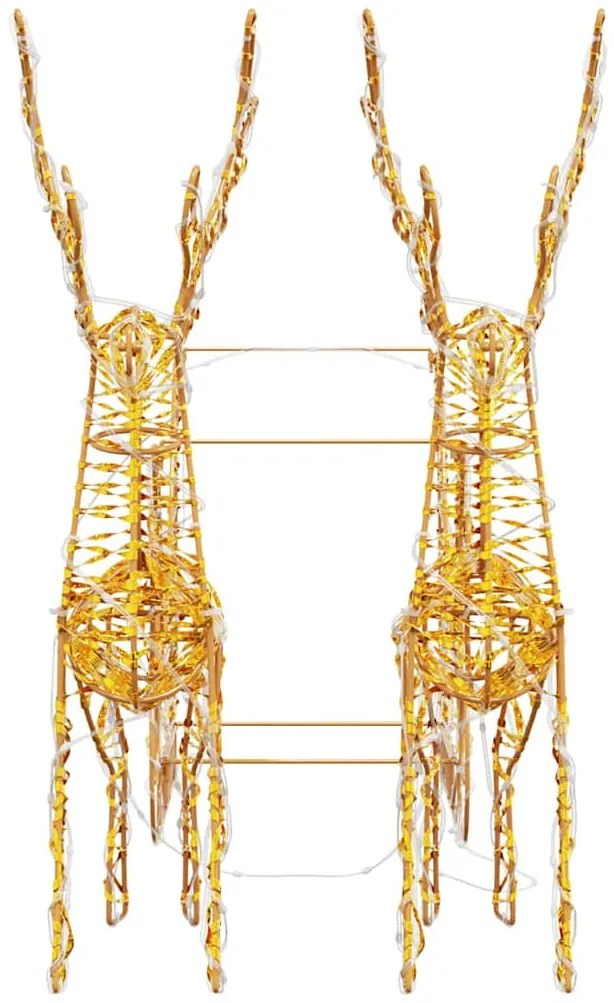 Rénszarvas húzta szán Meleg fehér 30 x 12 x 55 cm PET