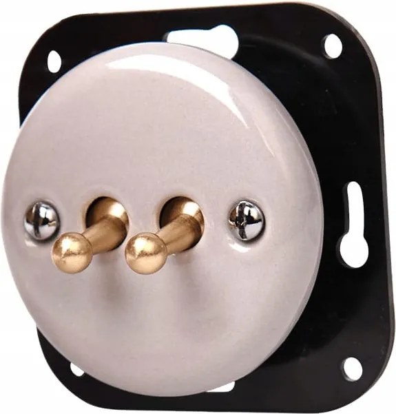 Retro Loft Kerámia Falsík Alatti Kapcsoló Kétsávos Scho