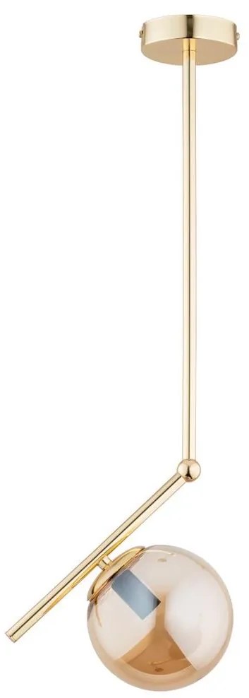 Csillár rúdon LIBERTY 1xE14/40W/230V arany/bézs
