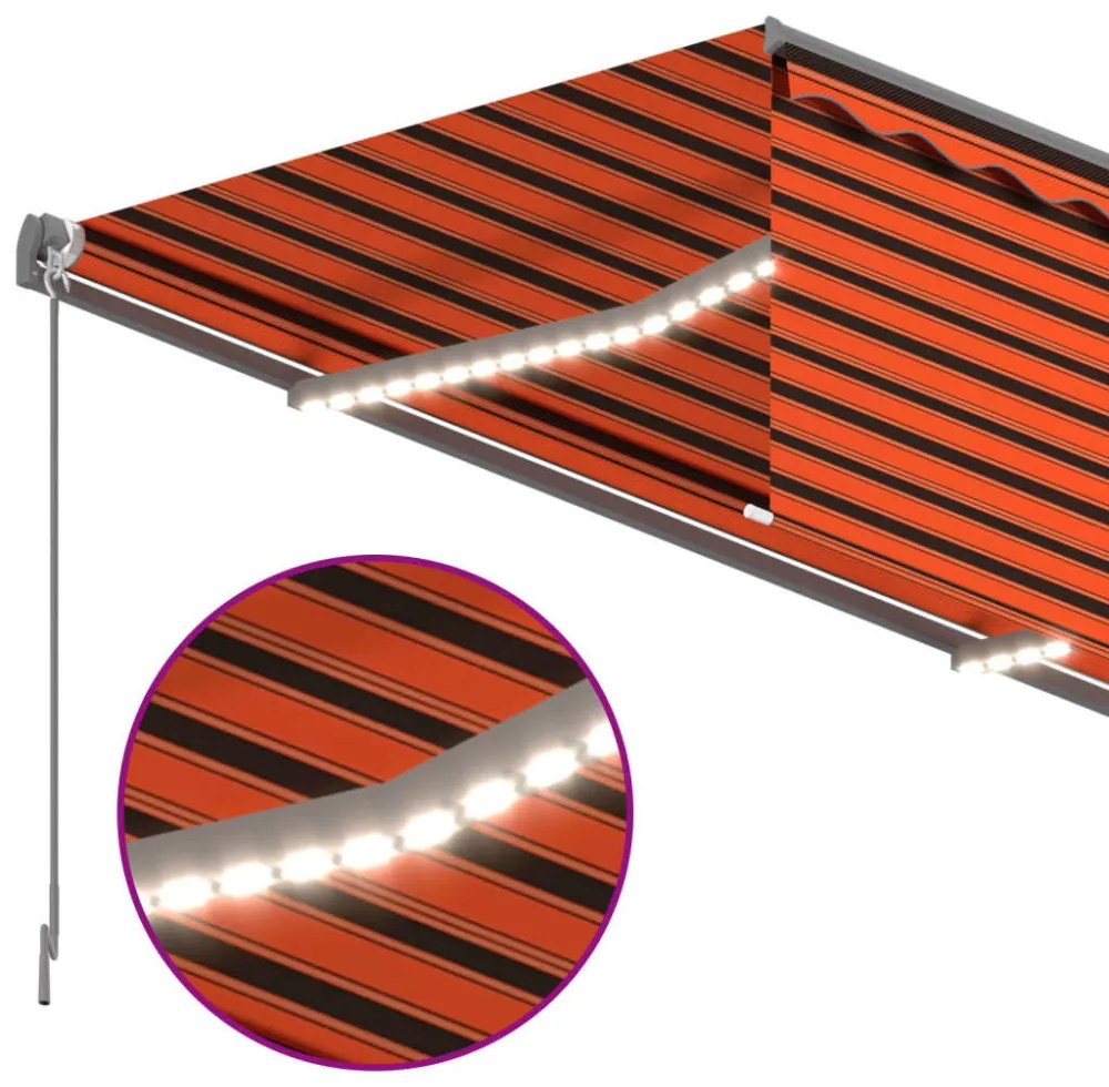 automata redőnyös, LED-es, szélérzékelős napellenző 4x3 m