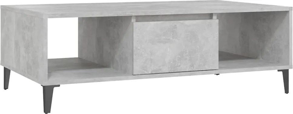 vidaXL betonszürke szerelt fa dohányzóasztal 103,5 x 60 x 35 cm