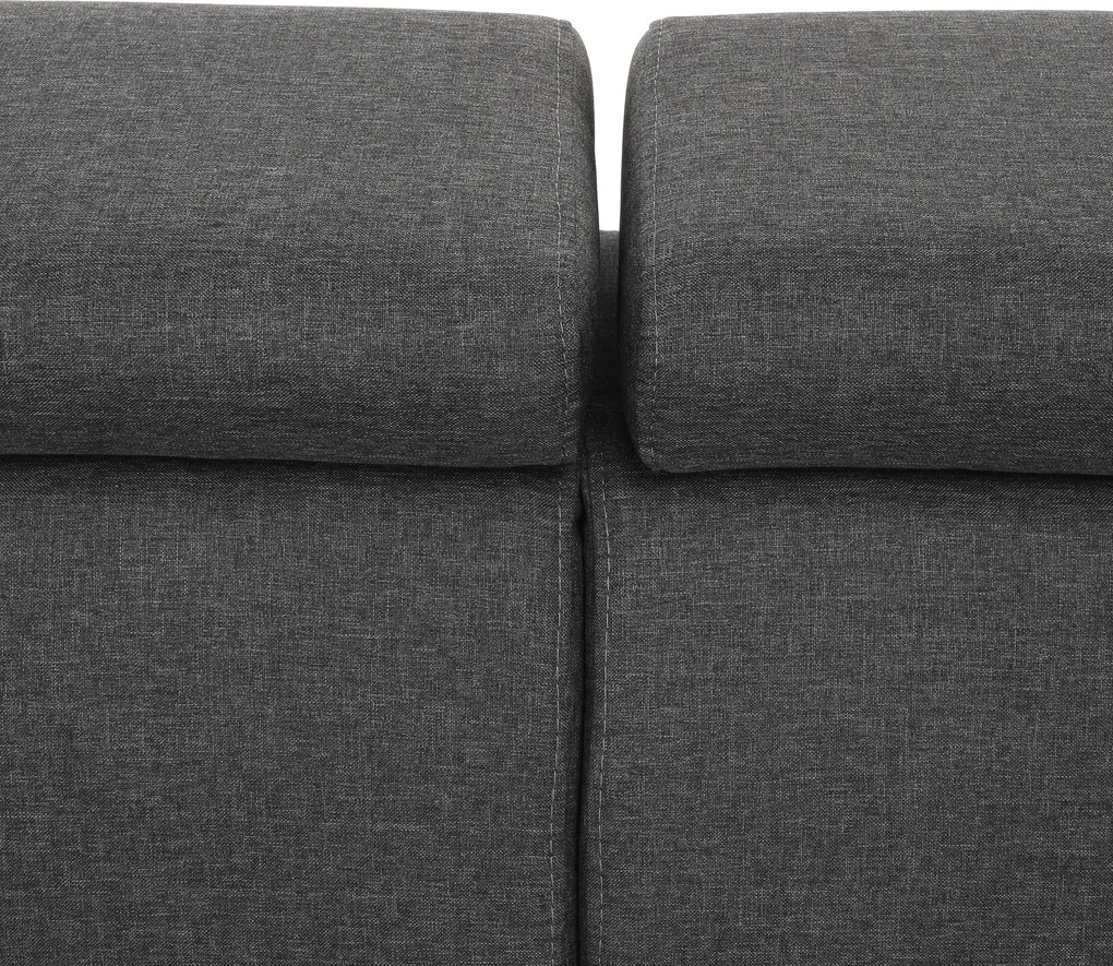 Sarok ülőgarnitúra, szürke, SEGORIA LUX